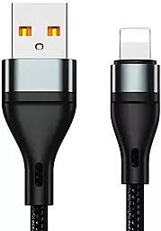 USB Кабель Jellico B12 15W 3.1A 2M Lightning Cable Black