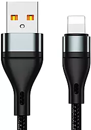 Кабель Jellico B12 USB-A - Lightning 12w 3.1a 2м cable Black - фото Кабель Jellico B12 USB-A - Lightning 12w 3.1a 2м cable Black
