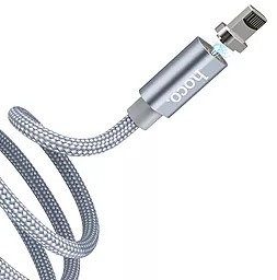 Кабель USB Hoco U40A Magnetic Adsorption Charged Lightning Cable Gray - миниатюра 3