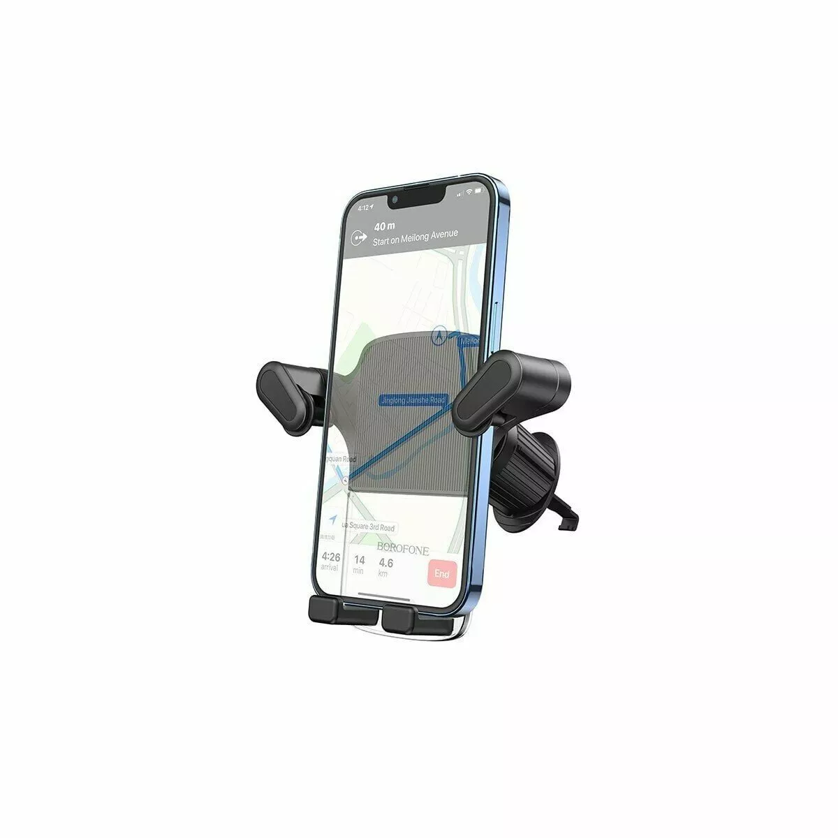 Тримач Borofone BH86 Crystal ice car holder(air outlet) Black - фото 3