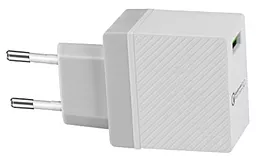 Мережевий зарядний пристрій з швидкою зарядкою Hoco C23 Haoke QC3.0 (EU) White