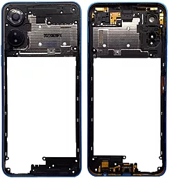 Рамка корпуса Tecno Spark 9 Pro со стеклом камеры Burano Blue - фото Рамка корпуса Tecno Spark 9 Pro со стеклом камеры Burano Blue