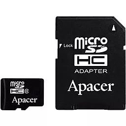 Карта памяти Apacer microSDHC 16GB Class 4 + SD-адаптер (AP16GMCSH4-R)