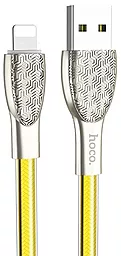 Кабель Hoco U52 Bright For USB-A - Lightning 12w 2.4a 1.2м cable Gold - фото Кабель Hoco U52 Bright For USB-A - Lightning 12w 2.4a 1.2м cable Gold