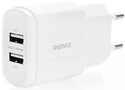 Мережевий зарядний пристрій Remax RP-U22i 2USB + Lightning Cable 2.4A White