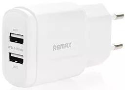 Сетевое зарядное устройство Remax RP-U22i 2.4a 2xUSB-A ports charger + Lightning cable White - фото Сетевое зарядное устройство Remax RP-U22i 2.4a 2xUSB-A ports charger + Lightning cable White