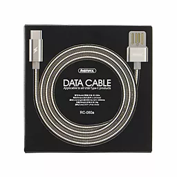 Кабель Remax Metal Serpent USB-A - Type-C 12w 2.4a 1м cable Silver (RC-080a) - мініатюра 3 Кабель Remax Metal Serpent USB-A - Type-C 12w 2.4a 1м cable Silver (RC-080a) - мініатюра 3
