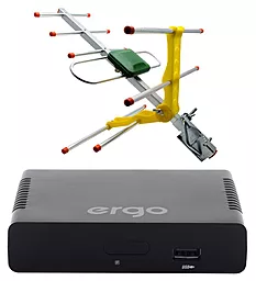Комплект цифрового ТВ Ergo 1108 + Антенна Eurosky ES-003 - фото Комплект цифрового ТВ Ergo 1108 + Антенна Eurosky ES-003
