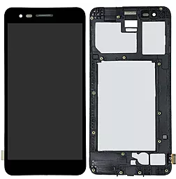 Дисплей LG K4 X230, K7 2017 (X230) з тачскріном і рамкою, оригінал, Black