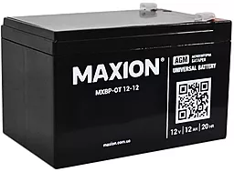 Акумуляторна батарея Maxion 12V 12Ah AGM (M-OT12-12) - мініатюра 2