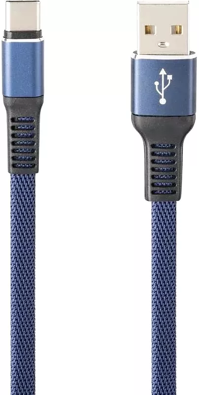 Кабель Gelius Pro Flexible USB-A - Type-C 10.5w 1м cable Blue (GP-UC02t) - фото 1