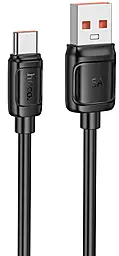 Кабель Hoco X115 Surpass USB-A - Type-C 100w 5a 1м cable Black - фото Кабель Hoco X115 Surpass USB-A - Type-C 100w 5a 1м cable Black
