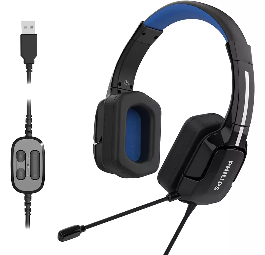 Наушники Philips Gaming Headset (TAGH401BL/00) Black - фото 1