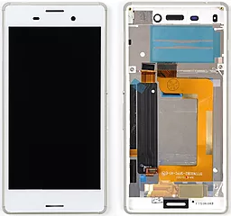 Дисплей Sony Xperia M4 Aqua (E2303, E2306, E2312, E2333, E2353, E2363) з тачскріном і рамкою, оригінал, White