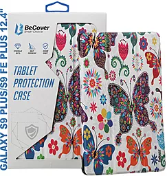 Чехол для планшета BeCover Smart Case для Samsung Galaxy Tab S9 Plus, S9 FE Plus 12.4" Butterfly (710375) - фото Чехол для планшета BeCover Smart Case для Samsung Galaxy Tab S9 Plus, S9 FE Plus 12.4" Butterfly (710375)