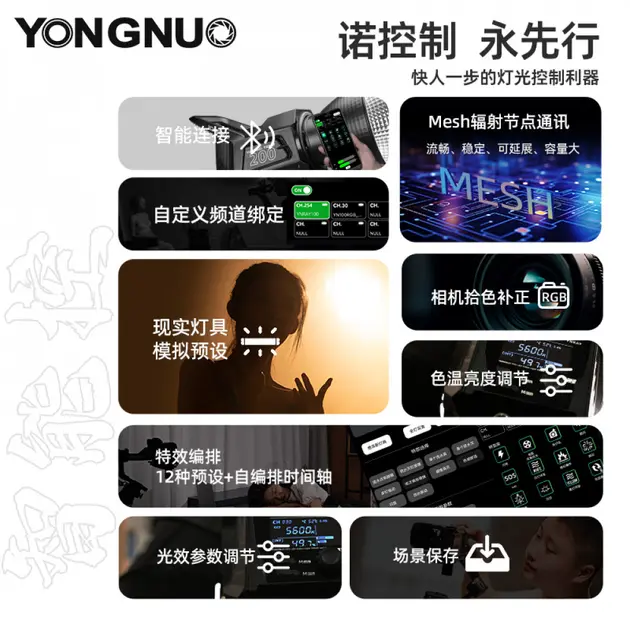 Лампа Yongnuo LED YNRAY200 200W  - фото 5