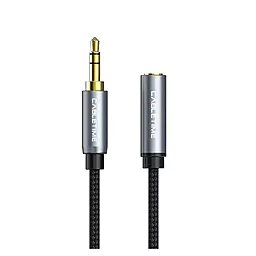 Аудіо подовжувач Cabletime AUX mini Jack 3.5 mm M/F 3 pin 0.3 м Сable black (CF11D)
