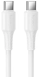 Кабель Hoco X120 USB Type-C - Type-C 60w 3a 1м PD cable White