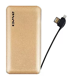 Повербанк Awei P97K 8000 mAh Gold - мініатюра 2 Повербанк Awei P97K 8000 mAh Gold - мініатюра 2