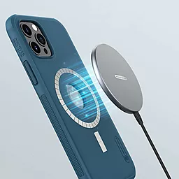 Чехол Nillkin Matte Magnetic Pro Apple iPhone 12 Pro Max Blue - миниатюра 3