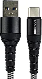 Кабель Mibrand Fishing Net MI-14 USB-A - Type-C 10w 1м cable Black/Grey - фото Кабель Mibrand Fishing Net MI-14 USB-A - Type-C 10w 1м cable Black/Grey