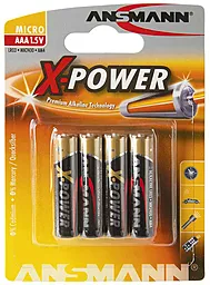 Батарейки Ansmann AAА (R03) X-Power 4шт (5015653) - фото Батарейки Ansmann AAА (R03) X-Power 4шт (5015653)