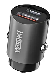 Автомобильное зарядное устройство Yoki YK-ICC30ACT IronMini 30w PD/QC3.0 USB-C/USB-A ports car charger Black - фото Автомобильное зарядное устройство Yoki YK-ICC30ACT IronMini 30w PD/QC3.0 USB-C/USB-A ports car charger Black