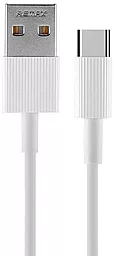 Кабель Remax Chaino USB-A - Type-C 12w 2.4a 1м cable White (RC-120a) - фото Кабель Remax Chaino USB-A - Type-C 12w 2.4a 1м cable White (RC-120a)