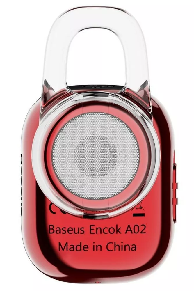Блютуз гарнітура Baseus A02 Encok Mini Wireless Earphone Red (NGA02-09) - фото 4