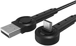 Кабель MOXOM MX-CB01 USB-A - micro USB 12w 2.4a 1м cable Black - фото Кабель MOXOM MX-CB01 USB-A - micro USB 12w 2.4a 1м cable Black