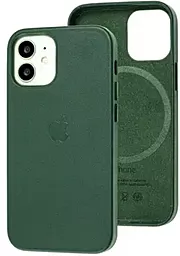 Чохол Apple Leather Case with MagSafe for iPhone 12 Mini Forest Green