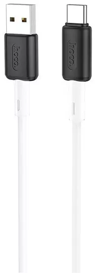 Кабель Hoco X48 Soft Silicone USB-A - Type-C 15w 3a 1м cable White - фото 1