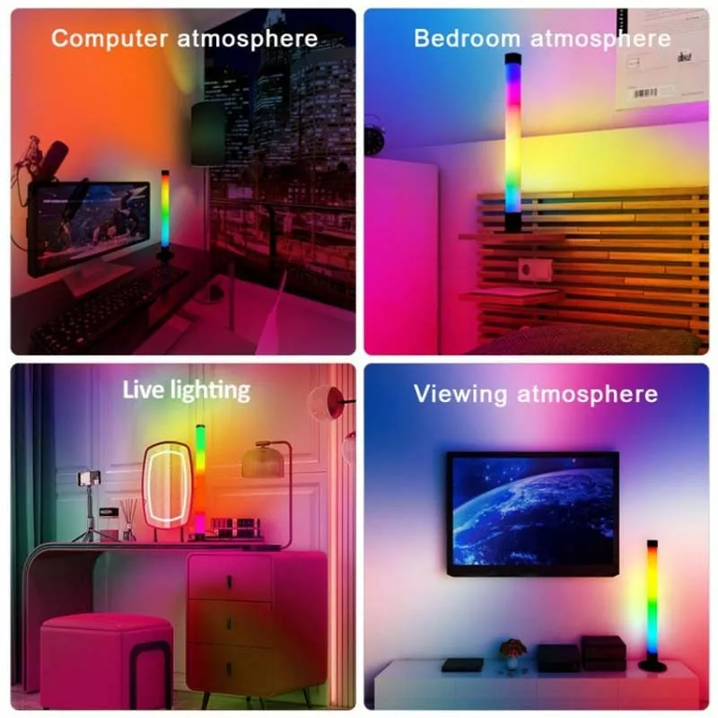 Настольная LED лампа Epik RGB 5V Panel 2 Bluetooth Black - фото 7