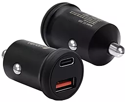 Автомобильное зарядное устройство Veron CC-330 30w PD USb-C/USB-A ports charger black - фото Автомобильное зарядное устройство Veron CC-330 30w PD USb-C/USB-A ports charger black