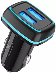 Автомобильное зарядное устройство SkyDolphin SZ18 15w QC3.0 2xUSB-A ports car charger black (AZP-000098) - фото Автомобильное зарядное устройство SkyDolphin SZ18 15w QC3.0 2xUSB-A ports car charger black (AZP-000098)