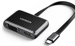 Видео переходник (адаптер) Ugreen USB Type-C - VGA/HDMI HDMI 1.4b 4k30hz black (70549)