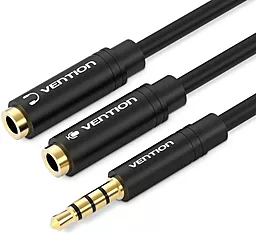 Аудіо кабель Vention AUX mini Jack 3.5 мм - 2xRCA M/F 0.3 м cable black (BBVBY) - фото Аудіо кабель Vention AUX mini Jack 3.5 мм - 2xRCA M/F 0.3 м cable black (BBVBY)