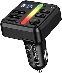 FM-модулятор Hoco E89 Libre 45W PD USB-A/USB-C ports + USB-A music port black - фото FM-модулятор Hoco E89 Libre 45W PD USB-A/USB-C ports + USB-A music port black