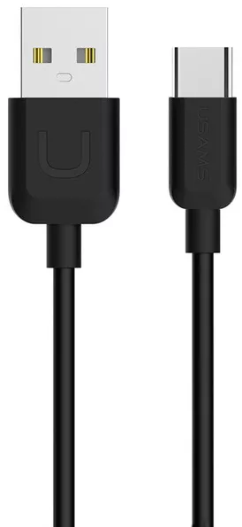 Кабель Usams U-Turn USB-A - Type-C 12w 2.4a 0.25м cable Black - фото 1