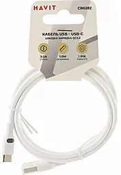 Кабель Havit HV-CB6282 USB-A - Type-C 15w 3a ca1м cable ble White - миниатюра 3 Кабель Havit HV-CB6282 USB-A - Type-C 15w 3a ca1м cable ble White - миниатюра 3