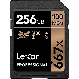 Карта пам'яті Lexar SDXC 256GB Professional 667x Class 10 UHS-I U3 V30 (LSD256B667)