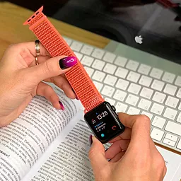 Змінний ремінець для розумного годинника Nylon для Apple Watch 42/44/45/49 mm Orange - мініатюра 2