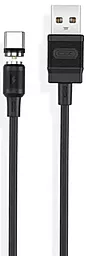 Кабель USB XO NB187 Magnetic USB Type-C Cable Black