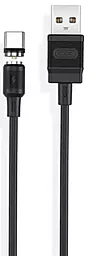 Кабель XO NB187 Magnetic USB-A - Type-C 10.5w 1м cable Black
