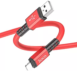 Кабель Hoco X85 Strength USB-A - Lightning 12w 2.4a 1м cable Red - мініатюра 2 Кабель Hoco X85 Strength USB-A - Lightning 12w 2.4a 1м cable Red - мініатюра 2