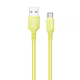 USB Кабель ColorWay USB to USB Type-C 2.4А Yellow (CW-CBUC043-Y)