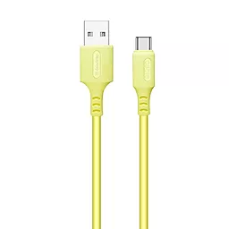 Кабель ColorWay USB-A - Type-C 12w 2.4a 1м cable Yellow (CW-CBUC043-Y)