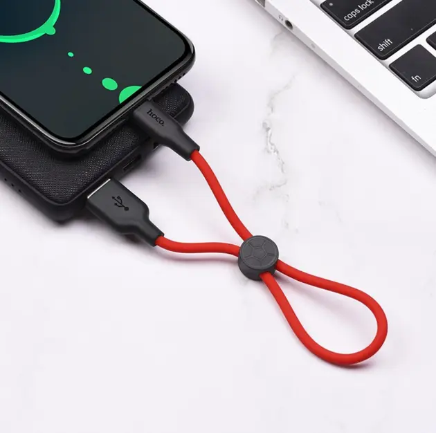 Кабель Hoco X21 Plus Silicone USB-A - Type-C 15w 3a 0.25м cable Red - фото 7
