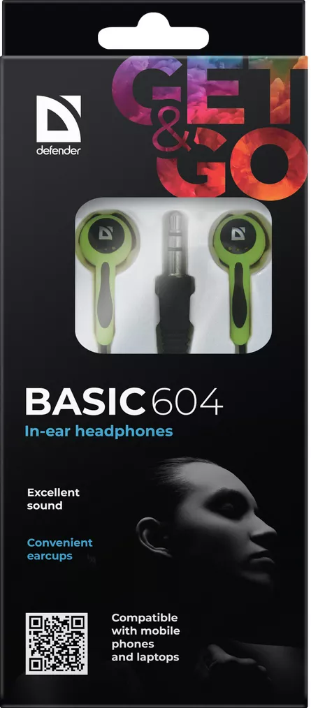 Наушники Defender Basic-604 Black/Green (63607) - фото 4