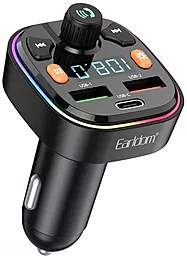 Автомобільний зарядний пристрій Earldom ET-M70 15.5w 2xUSB-A/USB-C ports black